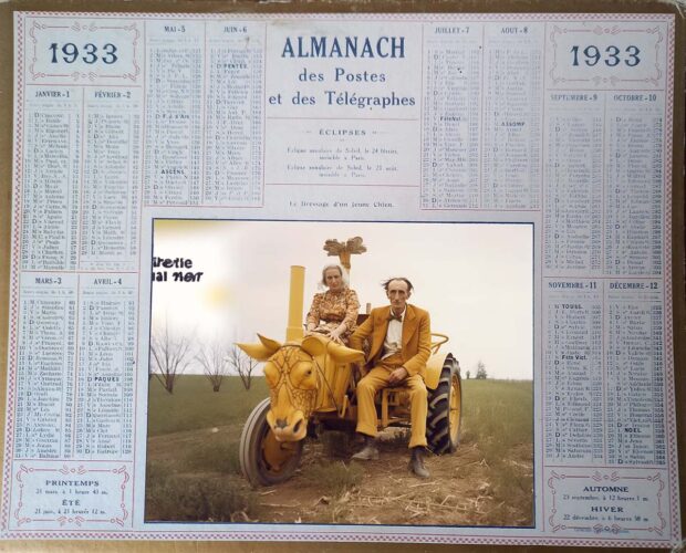 1933, Marcel on a Tractor, sometimes with Nini Fifi Titi, 2024 © Albertine Meunier