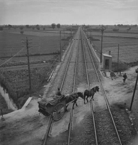 Joaquín Tusquets de Cabirol, El Prat de Llobregat, Barcelona, octubre del 1952. ©Archivo Fotográfico Joaquín Tusquets de Cabirol. Copia de exposición a partir de negativo original Archivo Fotográfico Joaquín Tusquets de Cabirol / Museu Marítim de Barcelona