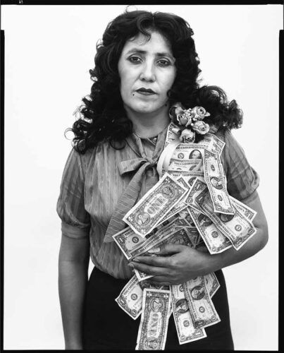 Richard Avedon, Petra Alvarado, factory worker, on her birthday, El Paso, Texas, April 22, 1982. ©The Richard Avedon Foundation